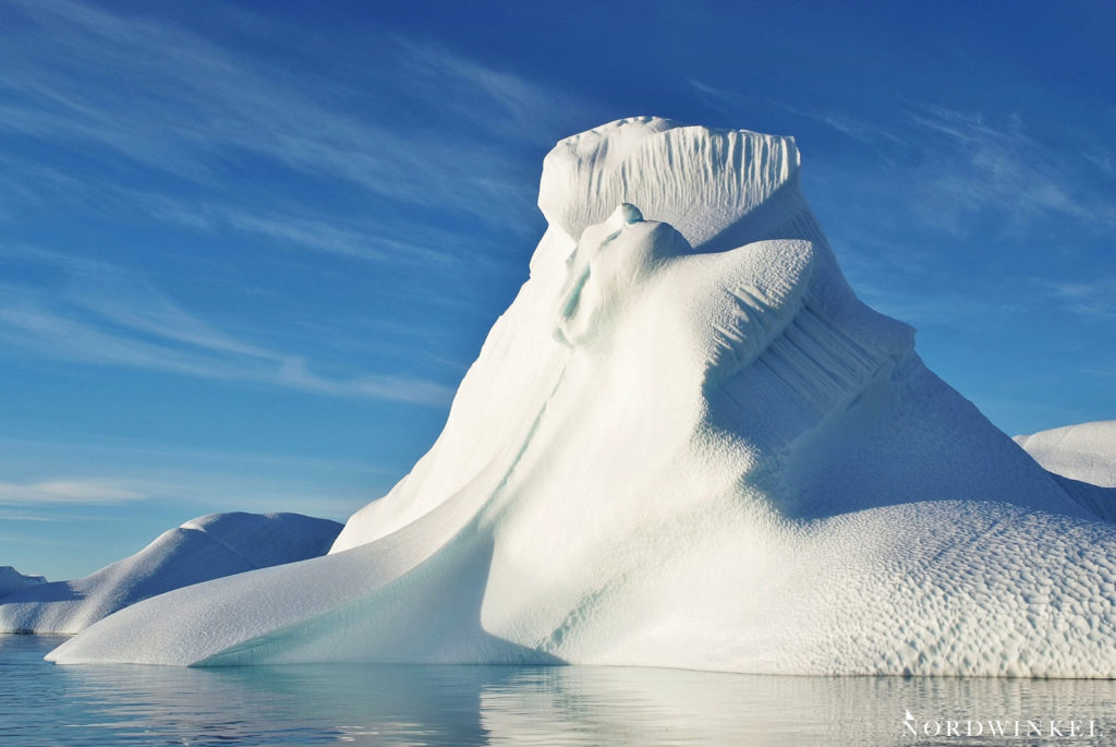 riesiger eisberg in form eines walross